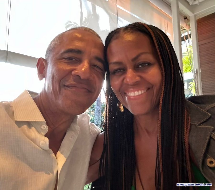 سيلفي "عيد الحب".. باراك وميشيل أوباما ينفيان شائعات الطلاق